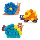 Djeco Pompom-kép készítés szett színes állatos képekkel és pomponokkal