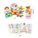 Djeco Kollázs muhely 3D Garden pals kreatív szett doboza és az elkészíthető figurák
