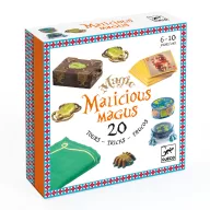 Djeco Malicious magus bűvész kellékek mint a kártyák, zöld terítő, pók és bűvös doboz