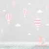 Design falmatrica - Rózsaszín léggömbök fehér felhőkkel