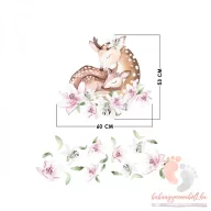 Design falmatrica - Őzike liliomokkal
