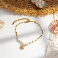 Cosmos summer vibe karkötő - Pearl Gilded