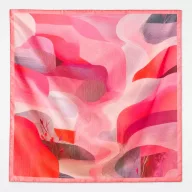 Cosmos essence szatén kendő 70x70 cm - Abstract pink