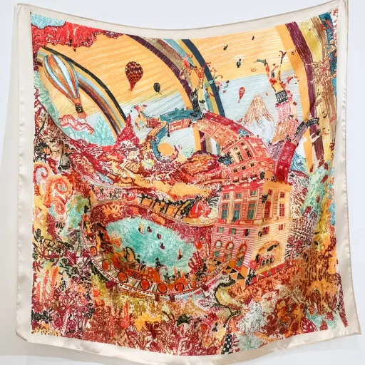 Cosmos essence szatén kendő 70x70 cm - Wonder Voyage