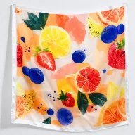 Cosmos essence szatén kendő 70x70 cm - Solar Fruit