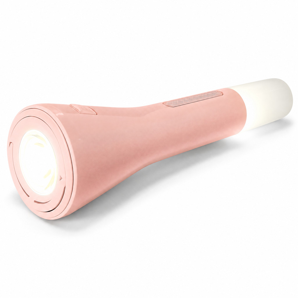 Kidywolf Kidyflashlight Nude 3 az 1-ben púder rózsaszín gyerek zseblámpa mindkét végén fénnyel