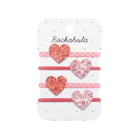 Rockahula Kids hajgumi szett - Love Heart Glitter