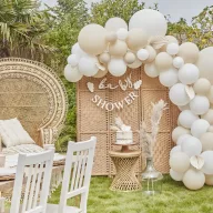   Babaváró lufi csomag - Hello baby taupe és felhőkonfettis