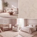 Hakuna matte memóriahabos puha gyerekszőnyeg 150x200 cm - Gentle Arcs Bézs
