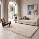 Hakuna matte memóriahabos puha gyerekszőnyeg 150x200 cm - Gentle Arcs Bézs
