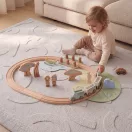 Hakuna matte memóriahabos puha gyerekszőnyeg 150x200 cm - Gentle Arcs Szürke