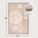 Hakuna matte memóriahabos puha gyerekszőnyeg 150x200 cm - Moon & Stars