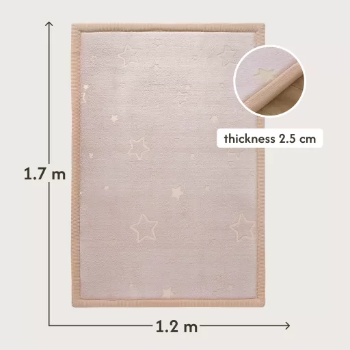 Hakuna matte memóriahabos puha gyerekszőnyeg 170x120 cm - Világító csillagok