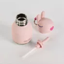 Asobu Bestie mini nyuszis termosz rózsaszín szilikon fejjel