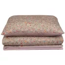Infantilo Spring Meadow virágmintás és púderrózsaszín velvet ovis ágynemű szett párnával és zsákkal