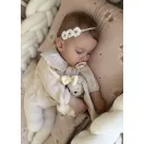 Infantilo ovis velvet ágynemű szett takaró, párna és hordozózsák Daisy Blush mintával