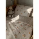 Infantilo ovis velvet ágynemű szett Lemon Beige mintás takaróval párnával és zsákkal