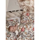 Infantilo Retro Flowers szatén pamut gyerek ágyneműhuzat szett összehajtva