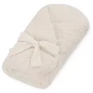 Infantilo muszlin és boucle báránybolyhos merevített pólya 75x75 cm - krém
