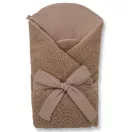 Infantilo muszlin és boucle báránybolyhos merevített pólya 75x75 cm - bézs