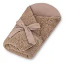 Infantilo muszlin és boucle báránybolyhos merevített pólya 75x75 cm - bézs