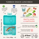 Yumbox Snack uzsonnás doboz méret és funkció ismertető ábra adatokkal