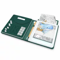 Kidywolf K-Draw Pad Méli-Mélo átvilágítós rajztábla nyitott zöld borítóban mintalappal