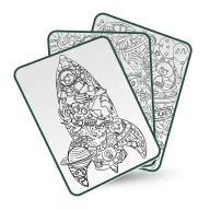 Kidywolf K-Draw Pad Méli-Mélo átvilágítós rajztábla nyitott zöld borítóban mintalappal