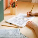 Kidywolf K-Draw Pad Méli-Mélo átvilágítós rajztábla nyitott zöld borítóban mintalappal