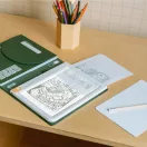 Kidywolf K-Draw Pad Méli-Mélo átvilágítós rajztábla nyitott zöld borítóban mintalappal