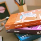 Kidywolf Galaxis mintafüzet K-Draw Pad világító rajztáblához űrhajós és rakéta mintákkal