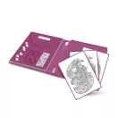 Kidywolf K-Draw Pad Zen mintafüzet borítója és kártyái mandalákkal és rókás mintával