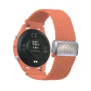 Kidywolf K-WATCH interaktív korall színű gyerekóra színes OLED kijelzővel és szőtt pánttal