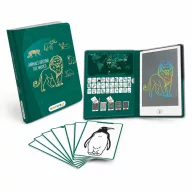 Kidywolf Kidydraw Mini zöld színű állatos LCD rajzkönyv becsukott állapotban