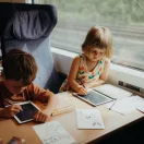 Kidywolf Kidydraw Mini Animals LCD rajztábla összecsukott állapotban állatfigurás borítóval