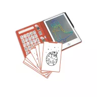 Kidywolf Kidydraw Mini Dinoszauruszok LCD rajztábla barna mintás borítóval