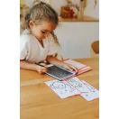 Kidywolf Kidydraw Mini Kawaii összecsukható LCD rajztábla piros borítóval és mintákkal