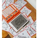 Kidywolf Kidydraw Mini Kawaii összecsukható LCD rajztábla piros borítóval és mintákkal