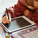 Kidywolf Kidydraw Mini Princess lila hercegnős LCD rajztábla könyv formában