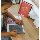 Kidywolf Kidydraw Mini Princess lila hercegnős LCD rajztábla könyv formában