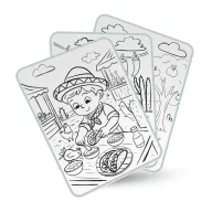 Kidywolf Kidydraw Pad 6 átvilágítós rajztábla füzetben 30 finomságok sablonnal és ceruzával