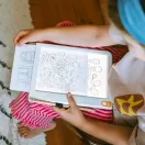 Kidywolf Kidydraw Pad 6 átvilágítós rajztábla füzetben 30 finomságok sablonnal és ceruzával