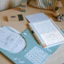 Kidywolf Kidydraw Pad 6 átvilágítós rajztábla füzetben 30 finomságok sablonnal és ceruzával