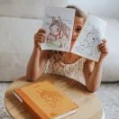 Kidywolf lovas mintafüzet és sablonok Kidydraw Pad 8 rajztáblához
