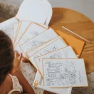 Kidywolf lovas mintafüzet és sablonok Kidydraw Pad 8 rajztáblához