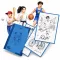 Kidywolf Kidydraw Pad 8 sport mintafüzet borítója és kiterített sablonlapok
