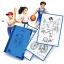 Kidywolf Kidydraw Pad 8 sport mintafüzet borítója és kiterített sablonlapok