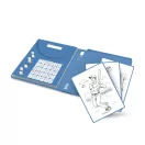 Kidywolf Kidydraw Pad 8 mintafüzet kék borítóval és sport témájú rajzsablonokkal