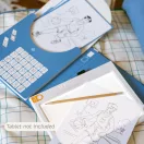 Kidywolf Kidydraw Pad 8 mintafüzet kék borítóval és sport témájú rajzsablonokkal