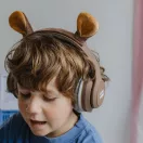 Kidywolf Kidyears Maci barna bluetooth gyerek fejhallgató mágneses plüss fülekkel